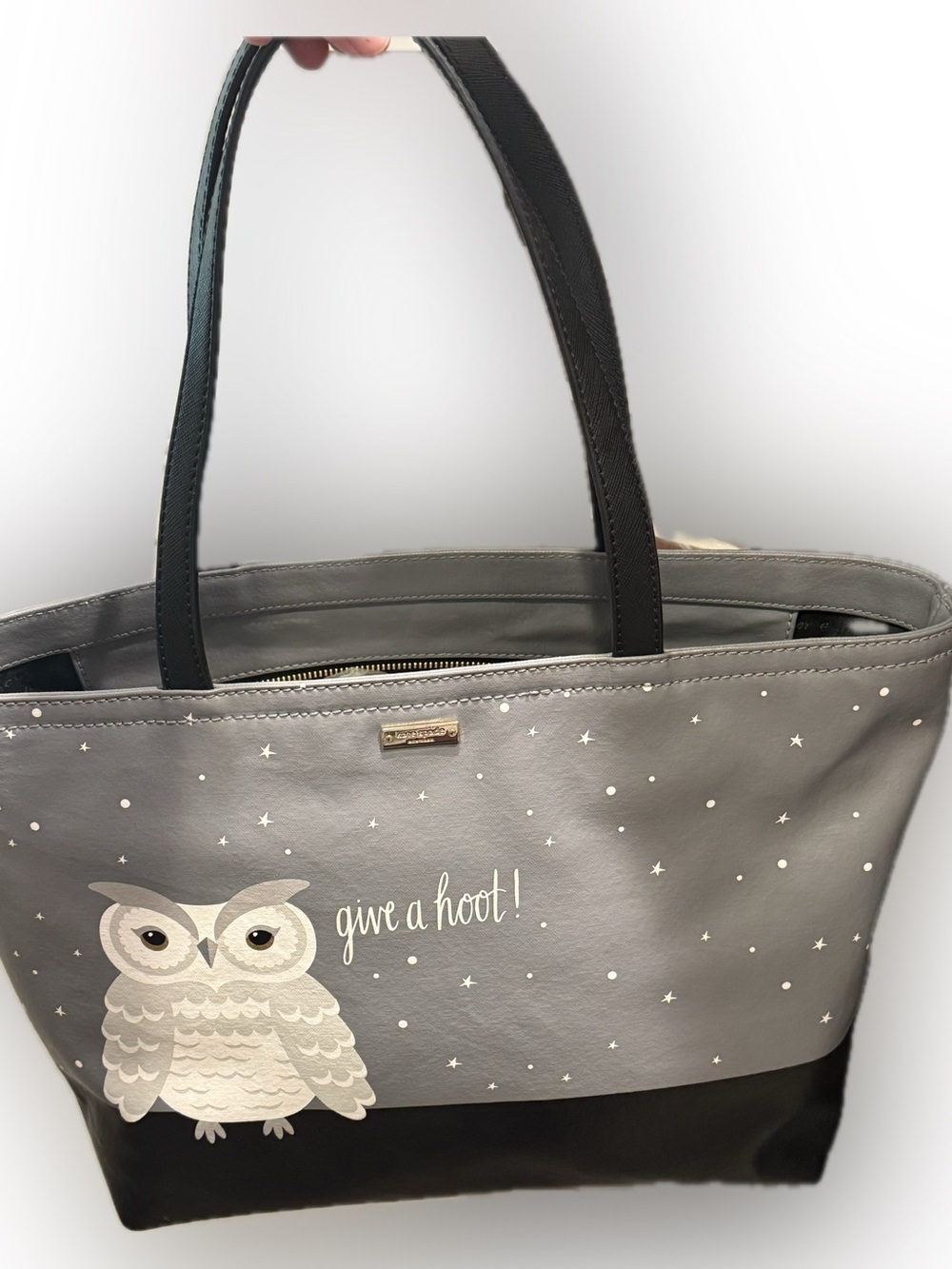 Kate Spade Give a Hoot Collectible Owl Leather Tote Bag 2018 Collection - Picture 3 of 8
